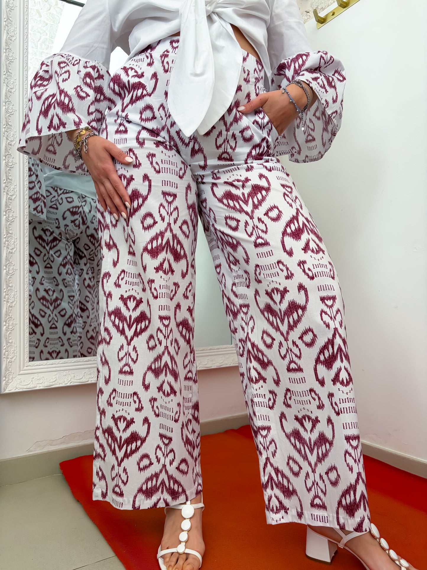 Pantalone palazzo fantasia